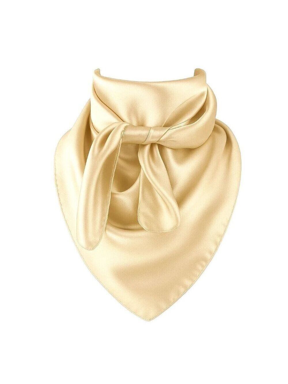 Ivory Wild Rag Scarf 35x35 Satin Western Cowgirl Cowboy Bandana